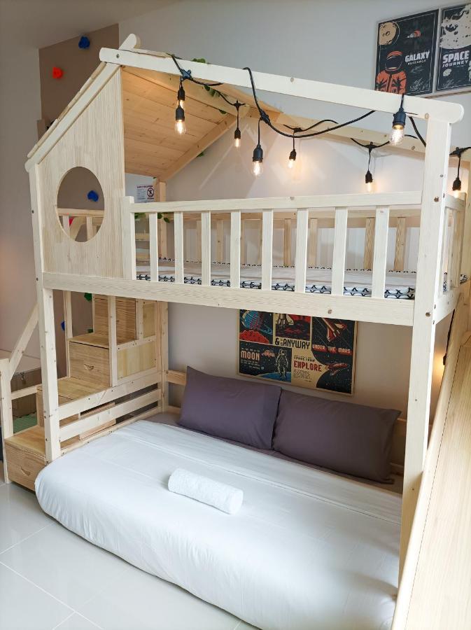 Japandi Family Play With Slide Bunk Bed *