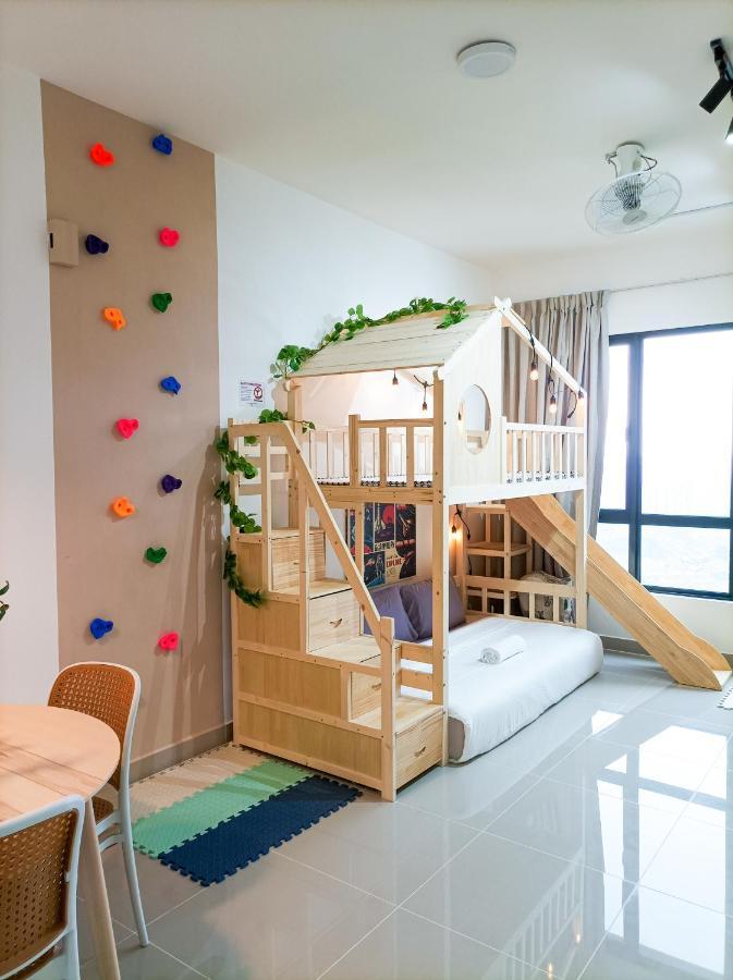 Japandi Family Play With Slide Bunk Bed